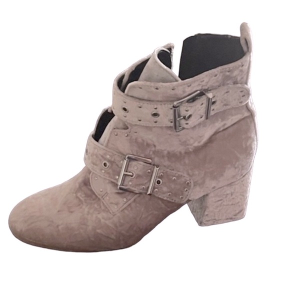 Rebecca Minkoff velvet booties - Taupe - 7 1/2 M - Picture 3 of 4